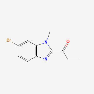 1-(6-Bromo-1-methyl-1H-benzimidazol-2-yl)propan-1-one