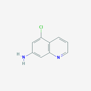 molecular formula C9H7ClN2 B8286338 7-Amino-5-chloroquinoline 