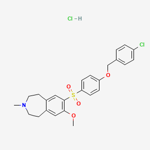 7-[4-(4-Chloro-benzyloxy)-benzenesulfonyl]-8-methoxy-3-methyl-2,3,4,5-tetrahydro-1H-3-benzazepine hydrochloride