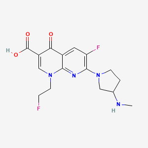 1,8-Naphthyridine-3-carboxylic acid, 1,4-dihydro-6-fluoro-1-(2-fluoroethyl)-7-(3-(methylamino)-1-pyrrolidinyl)-4-oxo-