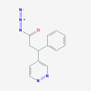 3-Phenyl-3-(pyridazin-4-yl)propanoyl azide