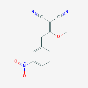 molecular formula C12H9N3O3 B8286405 2-(1-Methoxy-2-(3-nitrophenyl)ethylidene)malononitrile 