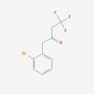 molecular formula C10H8BrF3O B8286407 1-(2-Bromophenyl)-4,4,4-trifluorobutan-2-one 