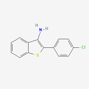 molecular formula C14H10ClNS B8286415 2-(4-Chlorophenyl)-3-aminobenzo[b]thiophene 