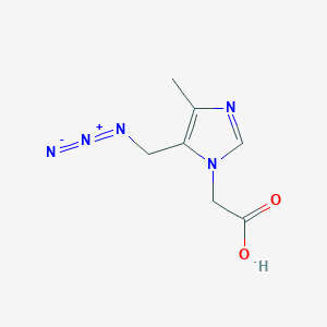 molecular formula C7H9N5O2 B8286422 1-Carboxymethyl-4-methyl-5-azidomethylimidazole 