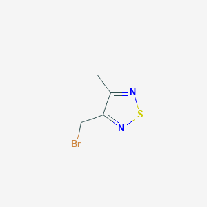 molecular formula C4H5BrN2S B8286429 3-Bromomethyl-4-methyl-1,2,5-thiadiazole 