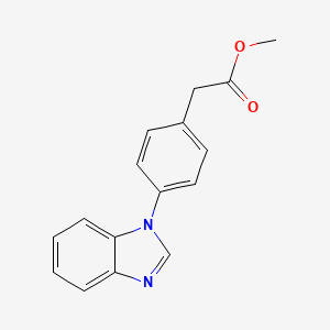 molecular formula C16H14N2O2 B8286436 (4-Benzoimidazol-1-yl-phenyl)acetic acid methyl ester 