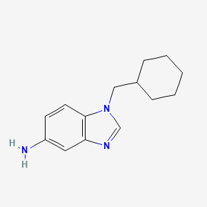 molecular formula C14H19N3 B8286441 1-Cyclohexylmethyl-5-aminobenzimidazole 