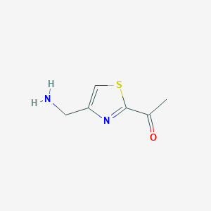 molecular formula C6H8N2OS B8286465 (2-Acetyl-thiazol-4-yl)-methanamine 