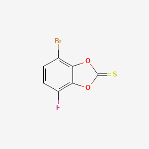 molecular formula C7H2BrFO2S B8286477 4-Bromo-7-fluorobenzo[d][1,3]dioxole-2-thione 