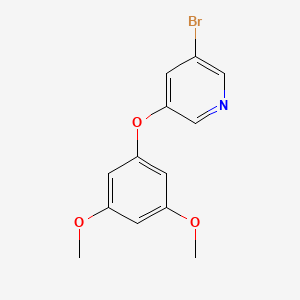 molecular formula C13H12BrNO3 B8286487 3-Bromo-5-(3,5-dimethoxyphenoxy)pyridine 