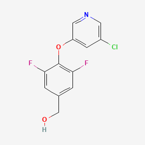 molecular formula C12H8ClF2NO2 B8286491 (4-((5-Chloropyridin-3-yl)oxy)-3,5-difluorophenyl)methanol 