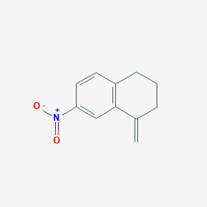 molecular formula C11H11NO2 B8286504 1-Methylene-7-nitro-tetralin 