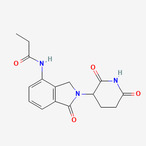 molecular formula C16H17N3O4 B8286531 N-(2-(2,6-dioxopiperidin-3-yl)-1-oxoisoindolin-4-yl)propionamide 