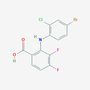 2-[(4-Bromo-2-chlorophenyl)amino]-3,4-difluorobenzoic acid