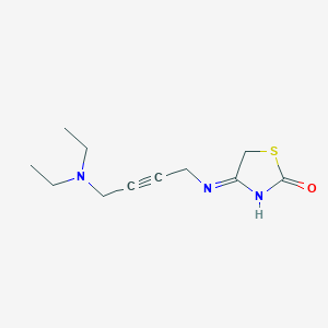 molecular formula C11H17N3OS B8286539 4-{[4-(diethylamino)but-2-yn-1-yl]amino}-1,3-thiazol-2(5H)-one 