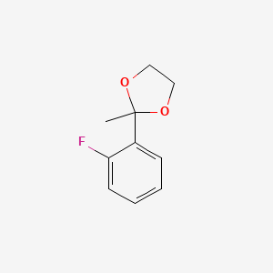 molecular formula C10H11FO2 B8286544 2-(2-Fluorophenyl)-2-methyl-1,3-dioxolane 