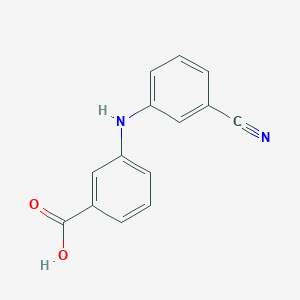 molecular formula C14H10N2O2 B8286551 3-(3-Cyanophenylamino)benzoic acid 