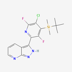 3-(4-(tert-butyldimethylsilyl)-5-chloro-3,6-difluoropyridin-2-yl)-1H-pyrazolo[3,4-b]pyridine