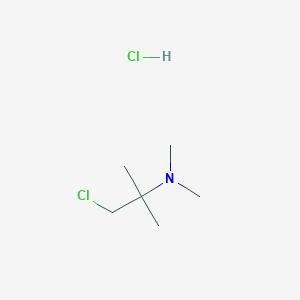 molecular formula C6H15Cl2N B8286623 1-Chloro-2-dimethylamino-2-methylpropane hydrochloride 