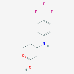 3-[4-(Trifluoromethyl)anilino]pentanoic acid
