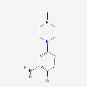 molecular formula C11H16BrN3 B8286751 2-Bromo-5-(4-methylpiperazin-1-yl)phenylamine 