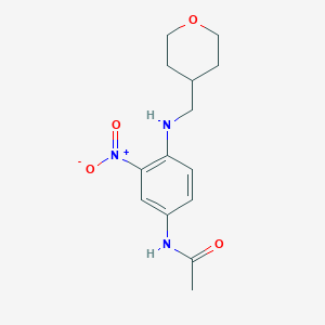 N-{3-Nitro-4-[(tetrahydro-2H-pyran-4-ylmethyl)amino]phenyl}acetamide
