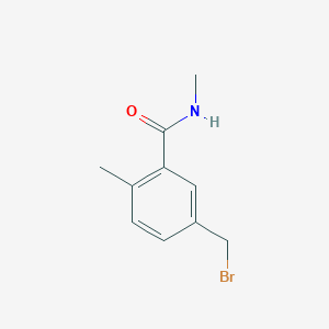 molecular formula C10H12BrNO B8286780 5-bromomethyl-2,N-dimethylbenzamide 