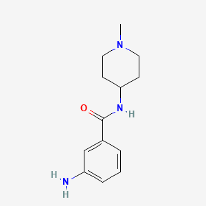 molecular formula C13H19N3O B8286813 3-amino-N-(1-methyl-piperidin-4-yl)-benzamide 