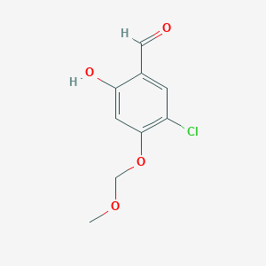 molecular formula C9H9ClO4 B8286824 5-Chloro-2-hydroxy-4-(methoxymethoxy)benzaldehyde 