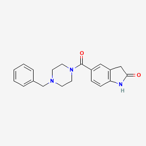 molecular formula C20H21N3O2 B8286830 5-(4-Benzyl-1-piperazinylcarbonyl)oxindol 