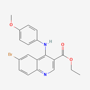 Ethyl 6-bromo-4-((4-methoxyphenyl)amino)quinoline-3-carboxylate