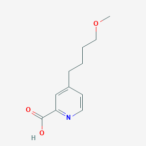 molecular formula C11H15NO3 B8286849 4-(4-Methoxy-butyl)-pyridine-2-carboxylic acid 