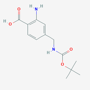 2-Amino-4-(tert-butoxycarbonylamino-methyl)-benzoic acid