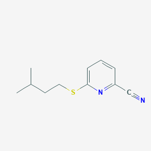 molecular formula C11H14N2S B8286932 2-Cyano-6-isopentylthiopyridine 