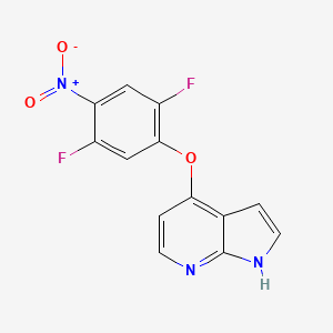 molecular formula C13H7F2N3O3 B8286961 4-(2,5-Difluoro-4-nitrophenoxy)-1H-pyrrolo[2,3-b]pyridine CAS No. 888721-87-7