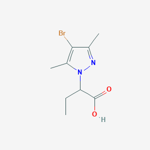 molecular formula C9H13BrN2O2 B8286963 4-Bromo-alpha-ethyl-3,5-dimethylpyrazole-1-acetic acid 