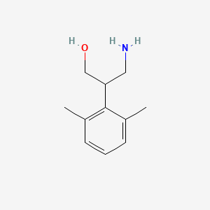molecular formula C11H17NO B8286994 3-Hydroxy-2-(2,6-dimethylphenyl)-propylamine 