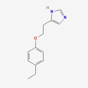 molecular formula C13H16N2O B8286999 4-[2-(4-Ethylphenoxy)ethyl]-1H-imidazole 