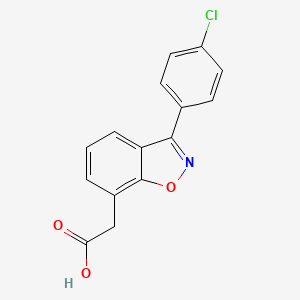 1,2-Benzisoxazole-7-acetic acid, 3-(p-chlorophenyl)-