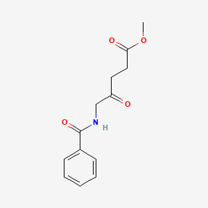 molecular formula C13H15NO4 B8287049 Methyl 5-(benzoylamino)levulinate 