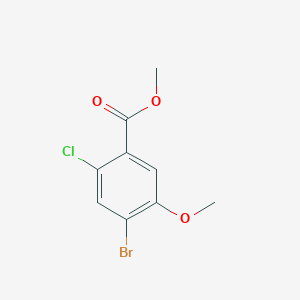 molecular formula C9H8BrClO3 B8287057 Methyl 4-bromo-2-chloro-5-methoxybenzoate 