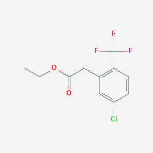 molecular formula C11H10ClF3O2 B8287065 (5-Chloro-2-trifluoromethyl-phenyl)-acetic acid ethyl ester 