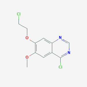 molecular formula C11H10Cl2N2O2 B8287074 4-Chloro-7-(2-chloroethoxy)-6-methoxyquinazoline 