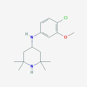 molecular formula C16H25ClN2O B8287093 (4-Chloro-3-methoxyphenyl)-(2,2,6,6-tetramethyl-piperidin-4-yl)-amine 