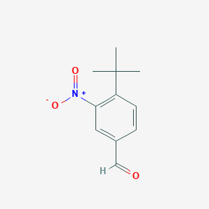 molecular formula C11H13NO3 B8287099 4-tert-Butyl-3-nitrobenzenecarbaldehyde 