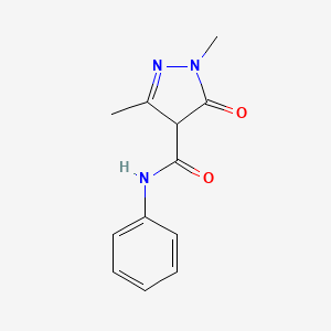 4,5-dihydro-1,3-dimethyl-5-oxo-N-phenyl-4-pyrazolecarboxamide