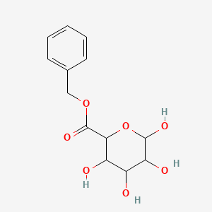 molecular formula C13H16O7 B8287151 benzyl 3,4,5,6-tetrahydroxytetrahydro-2H-pyran-2-carboxylate 