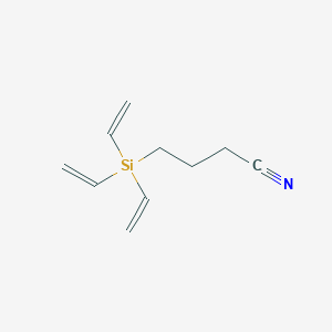 molecular formula C10H15NSi B8287228 3-Cyanopropyltrivinylsilane 