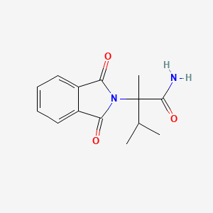 molecular formula C14H16N2O3 B8287262 alpha-Isopropyl-alpha-methyl-1,3-dioxo-2-isoindolineacetamide 